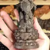 12cm Madera de Águila Indonesia Torre de los Tres Santos Occidentales Adornos Oficina Hogar Adornos Diseño Artesanía Tallada a Mano