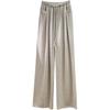 Pantalones Adelgazantes de Cintura Alta para Otoño, Pantalones Sacudidos de Arroz Glutinoso 2025 Nueva Versión Coreana Delgados Combinan con Todo Color Sólido Pierna Ancha Rectos