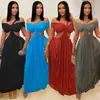 Ropa de mujer para comercio exterior, nueva colección de verano de Amazon, ropa de mujer de moda, strapless sexy, ajustada, de color liso, vestido de malla transparente