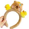 Diadema de capibala de peluche para mujer, con cara de castor, con parte superior craneal alta, ideal para fotografiar animales pequeños, accesorios para el cabello para otoño e invierno.