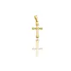 Pingente cruz simples comércio exterior AliExpress não desbota Europa e Estados Unidos retrô titânio aço inoxidável banhado a ouro 24k