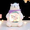 Lámpara Gatito Flor Pequeña Adorno de Escritorio de Dibujos Animados Creativo Decoración de Ambiente para el Hogar Regalo para Amigos Regalo de Cumpleaños Venta al por Mayor del Fabricante