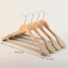 Perchas de Madera Yx Hotel Versión Engrosada para Uso en Casa, Perchas de Madera Antideslizantes para Pantalones, Perchas Vintage de Madera Maciza para Ropa