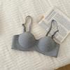 Exportación Transfronteriza Ropa Interior Sin Costuras para Mujeres con Pecho Pequeño, Push-Up y Engrosada, Sin Aros, Sujetador Anti-Caída para Pecho Plano