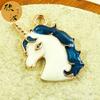 Serie Unicornio accesorios de joyería DIY colgante único de gota de aceite estrella de cinco puntas unicornio color caballo colgante de goma elástica