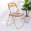 Silla plegable, estilo simple nórdico, silla de ocio para el hogar con respaldo, silla de espera para restaurante, silla de plástico para entrenamiento de alquiler para exposiciones