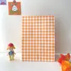 Nova embalagem de presente em papel Kraft xadrez colorido estilo coreano ins, fofa, para armazenamento, pequeno presente, acabamento, sacola de papel tridimensional