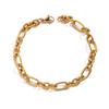 Pulsera gruesa S06 diseño corto temperamento simple adornos de moda personalidad de mujer pulsera de oro de 18K
