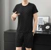 Traje Deportivo Casual para Hombre Seda de Hielo Manga Corta Verano 2024 Nuevo Pantalones Cortos Estilo Coreano Ropa de Marca de Moda Estilo Moderno