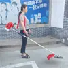 Cortacésped de Hombro Gasolina Desbrozadora de Alta Potencia Cosechadora Pequeña de Gasolina para el Hogar Cortadora de Césped para Deshierbe de Jardín