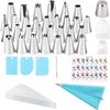 Amazon Conjunto de Bicos para Decoração com 33 Peças, Bico para Decorar Bolo, Saco de Confeitar Eva, Forma de Silicone para Muffin