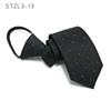 Vestido sin corbata Etiqueta negra Camisa de negocios coreana para hombre Versión estrecha de 7 cm Trabajo Corbata con cremallera Seguridad