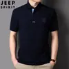 Nova camiseta polo masculina de verão, camiseta lisa, top casual para homens jovens e de meia-idade, gola de lapela, camiseta de manga curta