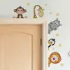 Hs1889Q Lindo Diseño de Mascota Asomándose Versión Q Pegatinas de Pared para Habitación Infantil Decoración de Muebles y Armarios, Adorables Animales y Estrellas Pegatinas