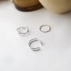 Anillo de estilo simple japonés de Corea del Sur, elegante anillo de diseño cruzado de doble capa, anillo de dedo índice de estilo nicho con personalidad femenina 866