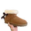 Botines de Invierno Estilo Nuevo para Mujer Cómodos Casuales de Moda Suela Plana Color Sólido Doble Correa de Cuero Lazo Bailey Ante Tobillo