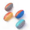 Juguetes para Mascotas Transfronterizos, Resistentes a Mordidas, Lindos, Pelota de Rugby con Bloques de Color para Perros, Resistentes a Mordidas, Limpieza Dental, Gadget para Aliviar el Aburrimiento de los Perros