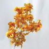 Flores Artificiales Naranja para Boda, Flores de Seda, Flores Artificiales Guía de Camino para Auditorio, Orquídeas Mariposa Decorativas, Flores Artificiales, Flores Artificiales Naranja