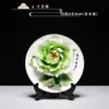Porcelana de Peônia de Luoyang Atacado Ornamentos Cerâmica Artesanal Decoração de Sala de Estar Prato Pendurado Artesanato Presentes de Inauguração