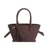 Bolso Elegante de Primavera para Mujer 2026 Nueva Moda Simple Nicho Patrón Lichi Borla Bolso Cruzado Moderno
