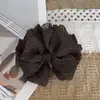 Elegante pinza de plátano con lazo plisado de lunares para mujer, accesorio de alta gama para el cabello para realzar el volumen del cabello, pinza para cola de caballo