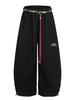 Pantalones Deportivos Rectos Sueltos Versátiles Casuales de Estilo High Street con Cordón de Bloques de Color Retro Americano Transfronterizos para Hombres y Mujeres