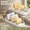 Soporte para jabón de acero inoxidable con diseño de ola para uso doméstico, jabonera, estante de almacenamiento con drenaje, caja creativa para jabón en el lavabo del baño