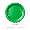 Talheres Descartáveis Atacado Amazon Transfronteiriço, Pratos de Papel Cor Sólida, Copos de Papel, Sobremesas de Festa de Aniversário Estilo Moderno