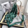 Bufanda cuadrada pequeña de seda con estampado de caballos, de alta calidad, decorativa, profesional, para primavera y verano, 70 unidades