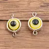 Colgante Ojo del Diablo de Aleación de Zinc de 5 Colores para Joyería DIY Conector Redondo Geométrico Accesorios para Collares Pulseras