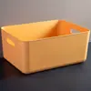 Caja de Almacenamiento con Contraste de Color Morandi para Snacks, Ropa, Artículos Varios, Organizador Doméstico, Cocina, Condimentos, Cesta de Almacenamiento de Plástico con Tapa