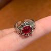 Palacio ~ Anillo Vintage Apilado Nicho Único Anillo de Dedo Antiguo Anillo de Dedo Avanzado para Mujer Abertura Ajustable