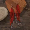 Pendientes de Borla de Cuentas de Arroz Coloridas, Diseño Único, Mano de Obra Fina, Úsalos para Mostrar Personalidad, Exquisitos Accesorios para el Uso Diario
