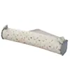 Almofada Rolo Listrada de Gaze de Algodão Puro Camada Dupla Orelha de Coelho Renda Almofada Cilíndrica Almofada para Dormir de Lado Almofada para Prender as Pernas Almofada de Encosto de Sofá Almofada de Cabeceira