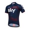 Conjunto de Maillot de Ciclismo Sky de Manga Corta para Hombre con Acolchado de Silicona, Transpirable y de Secado Rápido, Maillot de Club
