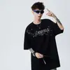 Camiseta de Manga Corta de Algodón Puro para Hombre, Moda Ins de Verano Estilo High Street Americano, Camiseta Versátil de Media Manga para Parejas, Tops Casuales