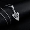 Colar com Pingente em Liga Metálica em Forma de Lança com Runa Viking, Venda Quente Transfronteiriça da Temu, Acessório de Colar Masculino Personalizado e Simples