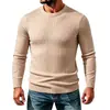 Moda Masculina Europea y Americana de Amazon Ajuste Delgado Tallas Grandes Cuello Redondo Tejido 2026 Nuevo Top de Punto Casual para Hombre