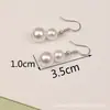 Novos Brincos de Pérola Geométricos Simples da Moda 2023 para Mulheres S925 Estilo Coreano Elegantes Ganchos de Orelha em Forma de Cabaça