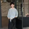 Tienda de Algodón Suéter para Niños Ropa de Punto de Otoño para Niños 2026 Nuevo Estilo Coreano Rayas Cuello Universitario Conjunto de Ropa para Niños