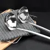 Cuchara para Fondue de Acero Inoxidable, Cuchara para Sopa, Espumadera, Cuchara para Fondue de Res, Espumadera de Sopa con Mango Largo, Cuchara para Fondue Comercial de 31 cm