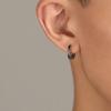 Pendientes de plata de ley 925 con hebilla de oreja de línea negra para hombre, estilo Hong Kong, sencillos y elegantes, con hebilla de oreja única, estilo hip hop, modernos.