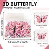 PY3047 Pegatinas de pared con diseño de mariposas tridimensionales para decoración de bodas, fiestas, dormitorios y dormitorios.