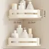 Toallero de Aluminio Espacial Perforado Estilo Crema Toallero de Baño Estante de Baño Colgador Juego de Cinco Piezas para Inodoro