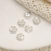 Tampas de Flor de Seis Pétalas com Zircônia Microincrustada, Tampa de Pérola, Acessórios para Pulseira DIY, Joias Banhadas a Cobre com Ouro Real 14K