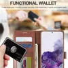 Adecuado para Samsung S21Ultra Patrón de Becerro Color Puro Funda de Cuero para Teléfono Móvil Cartera con Almacenamiento de Tarjetas Flip Cubierta Protectora Exportación