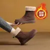 Nuevas Botas de Nieve Clásicas de Suela Gruesa para Mujer Otoño e Invierno 2025, Botines de Invierno con Terciopelo y Piel, Botas de Algodón Cálidas y Antideslizantes