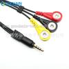 Cable conductor personalizado de 3.5 Audio Macho a Uno a Tres Hebillas de Electrodo 4.0 Instrumento de Masaje para Terapia de Belleza