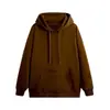 Sudadera con capucha de color liso forrada de forro polar, nueva y moderna para otoño e invierno, para hombre, pareja, holgada, casual, versátil, chaqueta con capucha