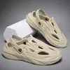 Sandalias de Agujero de Coco Playa al Aire Libre para Hombre Pantuflas Antideslizantes Modernas Deportivas Suela Gruesa Punta Cerrada Pantuflas de EVA